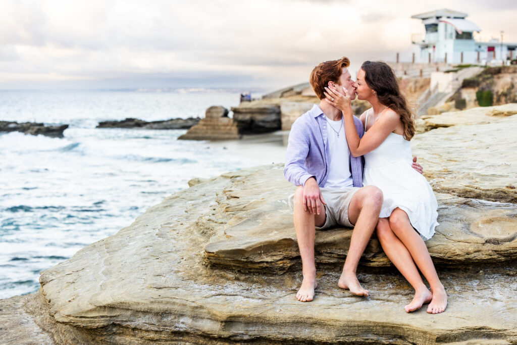 San Diego proposal photographer | DJ + Kate surprise proposal in la jolla
